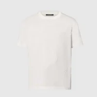 Louis Vuitton Men Monogram Embroidered Cotton T-Shirt-White 1AFYDE