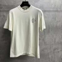 Louis Vuitton Men Signature Short-Sleeved T-Shirt-White 1AATX5 (1)