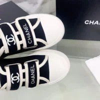 Chanel Women CC Velcro Sneaker-Black (9)