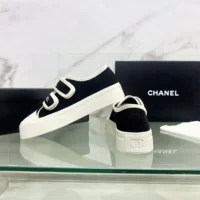 Chanel Women CC Velcro Sneaker-Black (9)