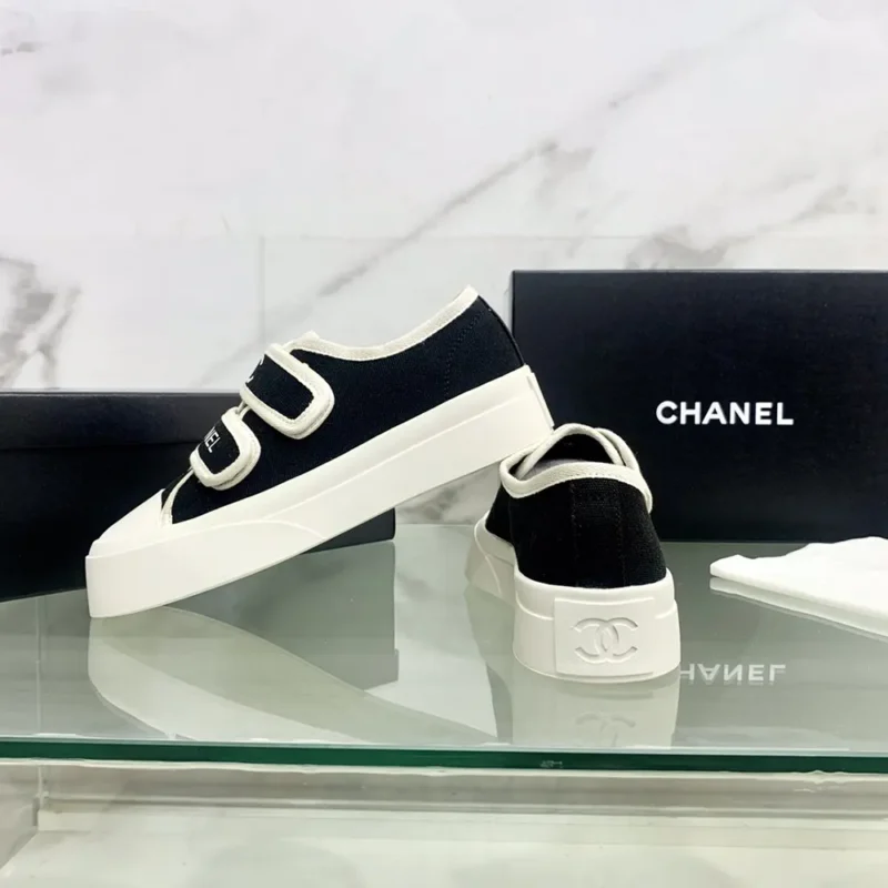 Chanel Women CC Velcro Sneaker-Black