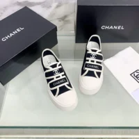 Chanel Women CC Velcro Sneaker-Black (9)