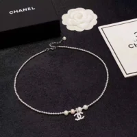 Chanel Women Long Necklace in Metal Resin Glass Pearls