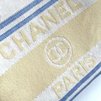 Chanel Women Shopping Bag Cotton Canvas Gold Tone Metal AS3351 (1)