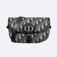 Dior Women Bobby East-West Bag Blue Dior Oblique Jacquard M9335UTZQ