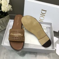 Dior Women Camel Calfskin with Openwork Microcannage Motif (1)