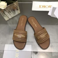 Dior Women Camel Calfskin with Openwork Microcannage Motif (1)