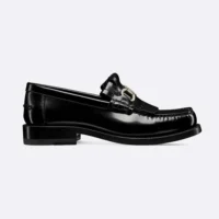 Dior Women Emblem Loafer Black Brushed Calfskin KDB962MAC