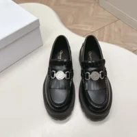 Dior Women Emblem Loafer Black Brushed Calfskin KDB962MAC (1)