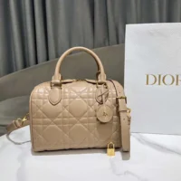 Dior Women Groove 25 Bag Biscuit Macrocannage Calfskin M1365UBOL (1)