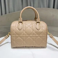 Dior Women Groove 25 Bag Biscuit Macrocannage Calfskin M1365UBOL (1)