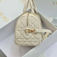 Dior Women Groove 25 Bag Dusty Ivory Macrocannage Calfskin M1365UBOL (1)