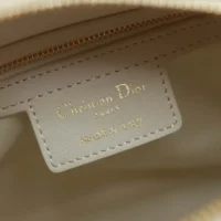 Dior Women Groove 25 Bag Dusty Ivory Macrocannage Calfskin M1365UBOL (1)