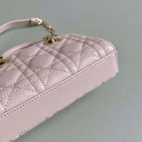 Dior Women Lady D-Joy Micro Bag Powder Pink Cannage Lambskin S0910ONGE (9)