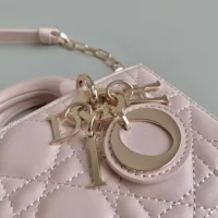 Dior Women Lady D-Joy Micro Bag Powder Pink Cannage Lambskin S0910ONGE (9)