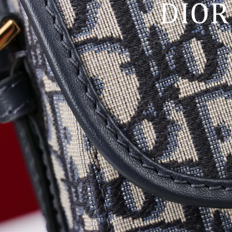 Dior Women Medium Dior Bobby Bag Blue Dior Oblique Jacquard