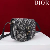 Dior Women Medium Dior Bobby Bag Blue Dior Oblique Jacquard (1)