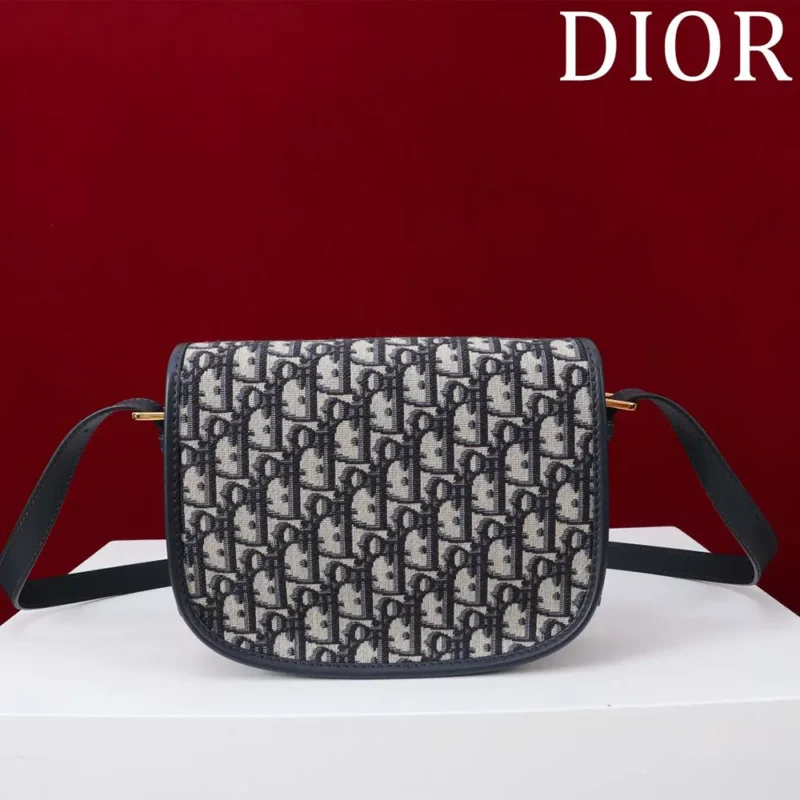 Dior Women Medium Dior Bobby Bag Blue Dior Oblique Jacquard