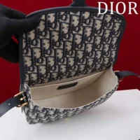 Dior Women Medium Dior Bobby Bag Blue Dior Oblique Jacquard (1)