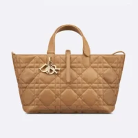 Dior Women Medium Dior Toujours Bag Medium Tan Macrocannage Calfskin