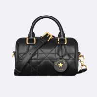 Dior Women Nano Dior Groove 17 Bag Black Macrocannage Calfskin