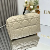 Dior Women Small Dior Toujours Bag Rope Beige and Black Macrocannage Calfskin (1)