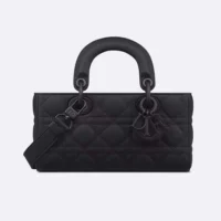 Dior Women Small Lady D-Joy Bag Ultramatte Black Cannage Calfskin (1)