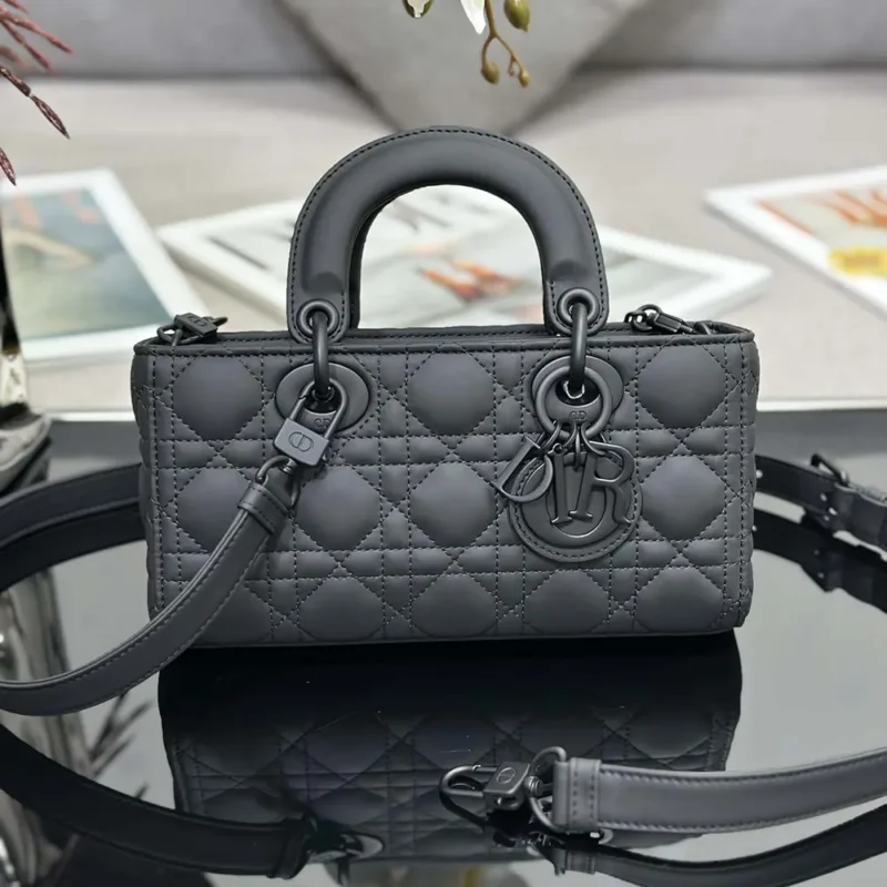 Dior Women Small Lady D-Joy Bag Ultramatte Black Cannage Calfskin