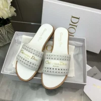 Dior Women White Calfskin with Openwork Microcannage Motif (1)