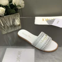 Dior Women White Calfskin with Openwork Microcannage Motif (1)