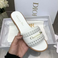 Dior Women White Calfskin with Openwork Microcannage Motif (1)