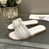 Dior Women White Calfskin with Openwork Microcannage Motif (1)