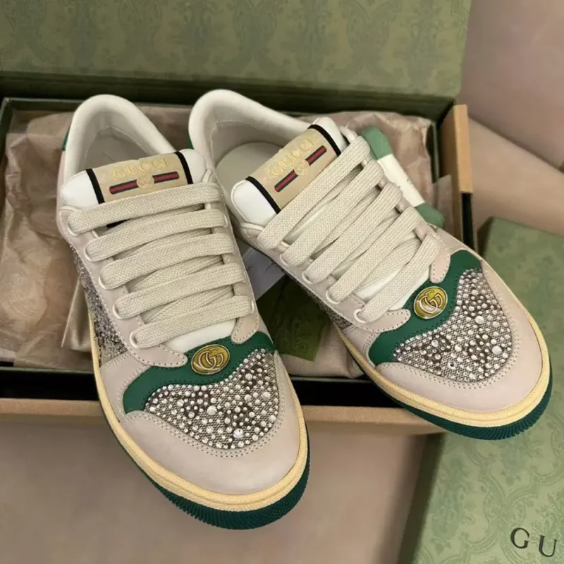 Gucci Unisex GG Screener Sneaker-Beige 812041AAEB29541