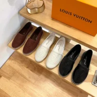 Louis Vuitton LV Women Starboard Flat Espadrille Brown Lamb Leather Rubber (1)