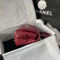 Chanel Caviar Quilted Extra Mini Coco Handle Flap Bag-Burgundy (1)