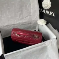 Chanel Caviar Quilted Extra Mini Coco Handle Flap Bag-Burgundy (1)