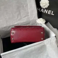 Chanel Caviar Quilted Extra Mini Coco Handle Flap Bag-Burgundy (1)