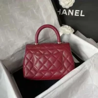 Chanel Caviar Quilted Extra Mini Coco Handle Flap Bag-Burgundy (1)