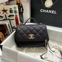 Chanel Women Caviar Quilted Small Business Affinity Flap Black (1)