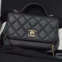 Chanel Women Caviar Quilted Small Business Affinity Flap Black (1)