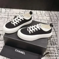 Chanel Women Lace-up Sneaker-Black (5)