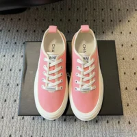 Chanel Women Lace-up Sneaker-Pink (1)