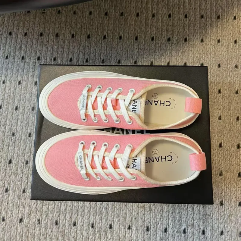 Chanel Women Lace-up Sneaker-Pink