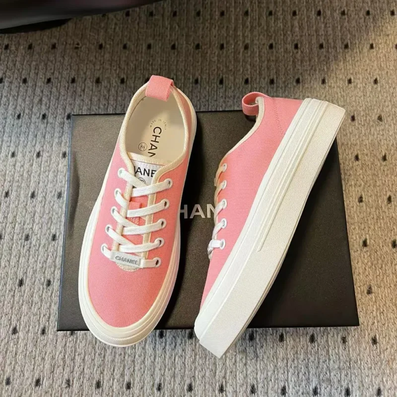 Chanel Women Lace-up Sneaker-Pink