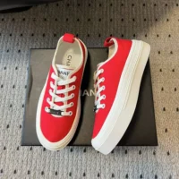 Chanel Women Lace-up Sneaker-Red (1)