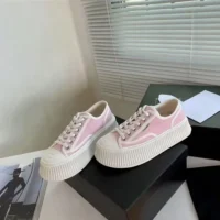 Chanel Women Thick Soled Sneaker-Pink (1)