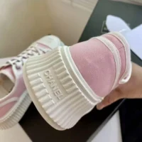 Chanel Women Thick Soled Sneaker-Pink (1)