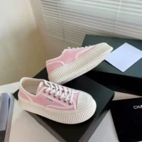 Chanel Women Thick Soled Sneaker-Pink (1)