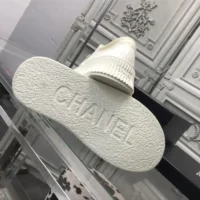 Chanel Women Thick Soled Sneaker-White (8)