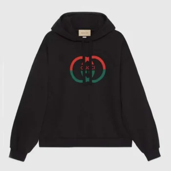 Gucci Men Cotton Jersey Printed Sweatshirt-Black/Red